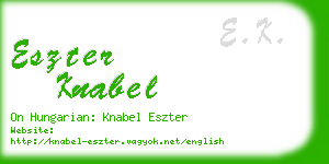 eszter knabel business card